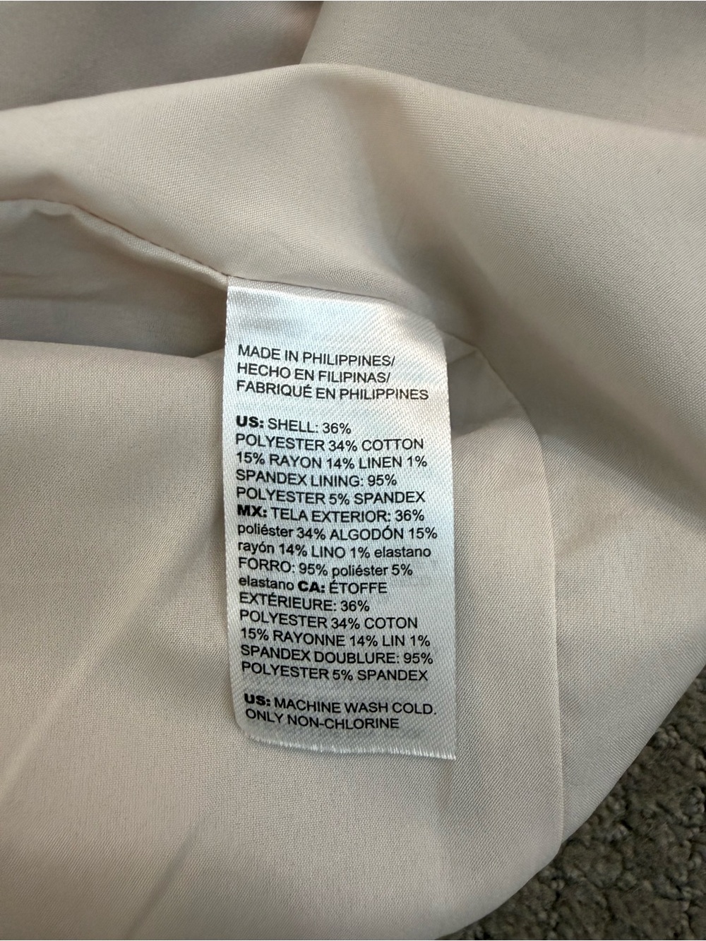 EUC WHBM Beige Shift dress, Size 8 - Picture 7 of 7